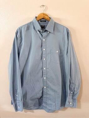 Todd Snyder | Classic Fit Blue Long Sleeve Button Down Men’s Shirt, large